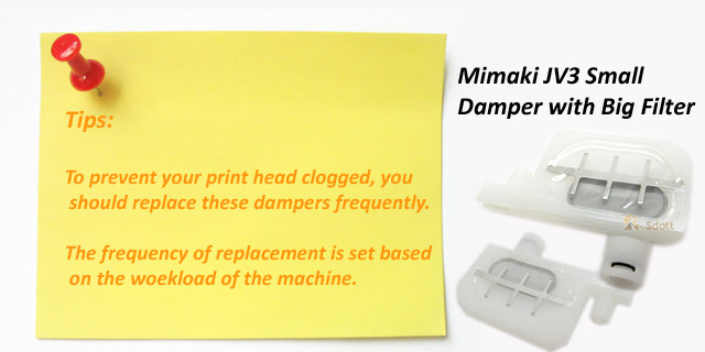 Mimaki JV3 Small Damper with Big Filter